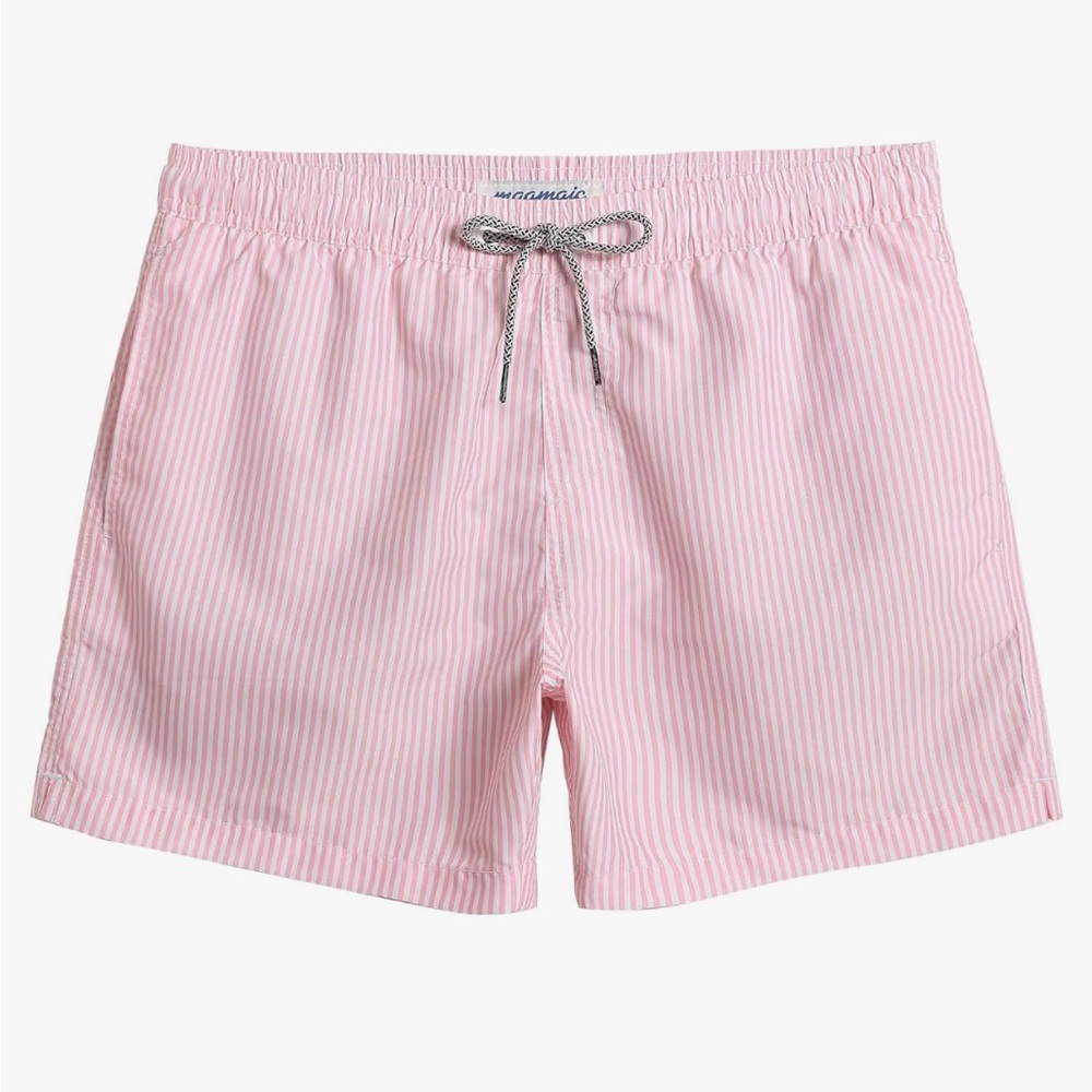 Men’s Pink Striped Swim Shorts